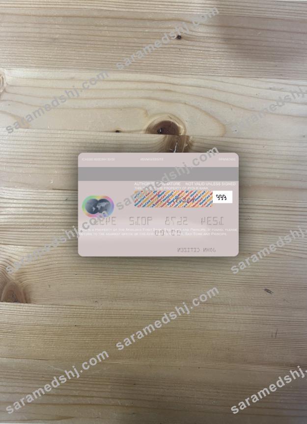 Sao Tome and Principe Afriland First Bank mastercard photolook back